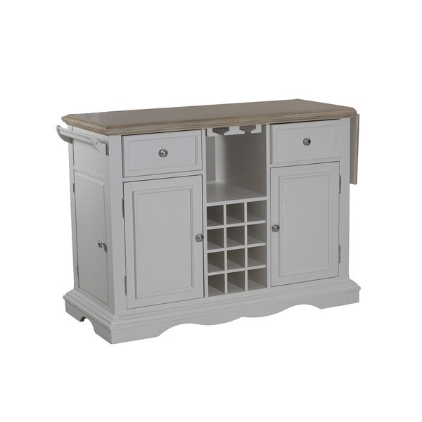 Oh! Home Salem White Kitchen Island