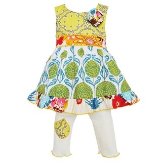 AnnLoren Boutique Adele Floral Dress and Leggings Outfit