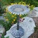 Premium Butterfly Sunflower Bird Bath