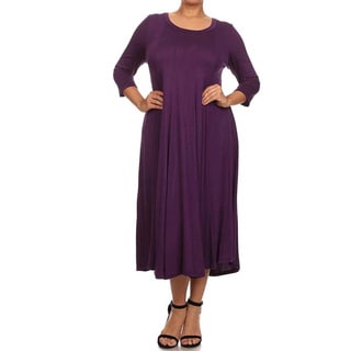 Moa Women's Plus Size A-Line Midi Dress