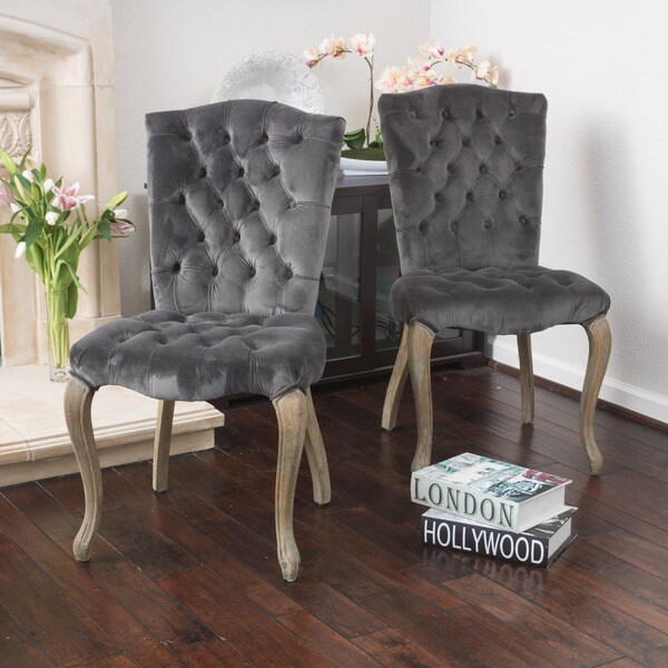 Christopher Knight Home Moira Velvet Dining Chair (Set of 2)