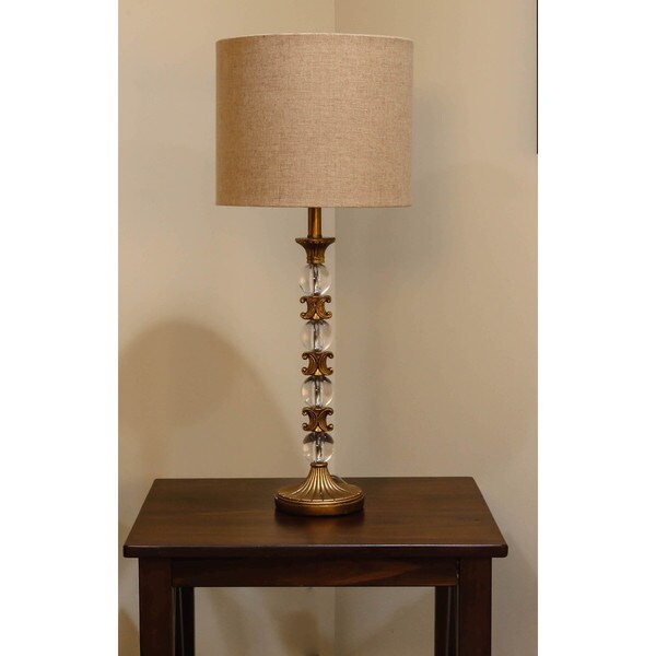 Bombay Outlet Gold with Crystal Orbs Table Lamp 18024857 Overstock
