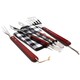 4 Piece Barbecue Set with Stainless Steel Fork, Spatula, Tongs and Mitt