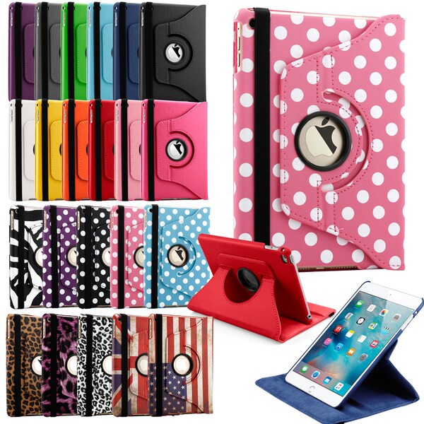 Gearonic 360 Degree Rotating Leather Case Cover for Apple iPad Mini 4