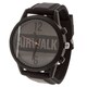 Airwalk Analog Black Logo Dial with Black Silicone Strap Watch 