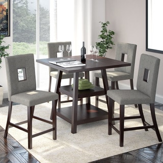 CorLiving Bistro 5pc 36" Counter Height Rich Cappuccino Dining Set