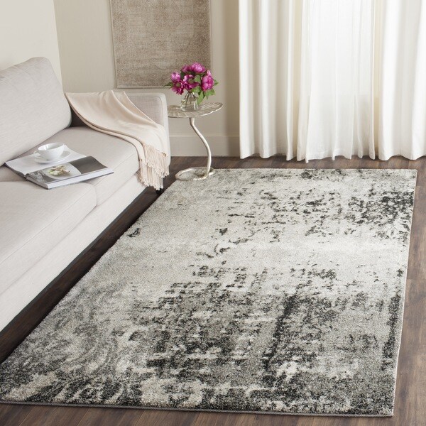 Safavieh Retro Modern Abstract Light Grey/ Grey Rug (5' x 8