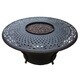 Carolton Premium 48-inch Round Aluminum Gas Firepit Table with Burner System and Weather Fabric Cover