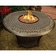 Carolton Premium 48-inch Round Aluminum Gas Firepit Table with Burner System and Weather Fabric Cover