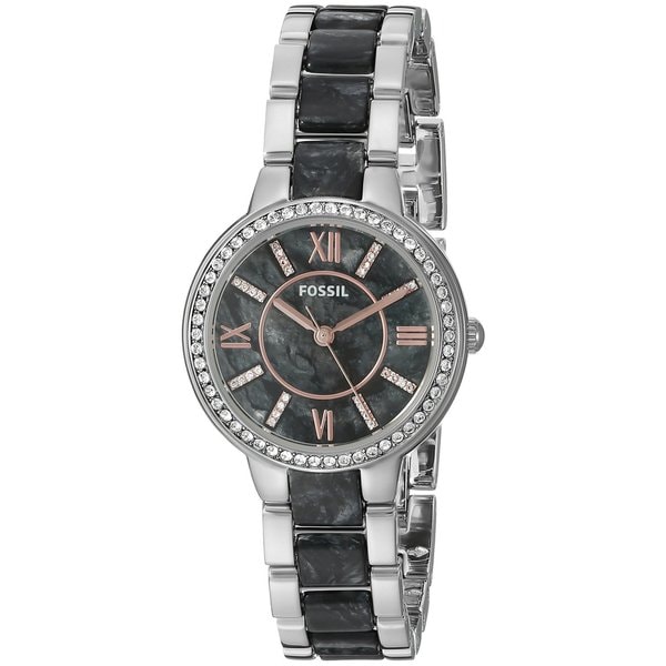 fossil virginia two tone watch