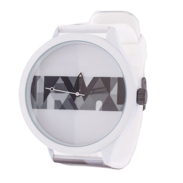 Airwalk Analog White Case and Logo on Dial with White Silicone Strap Watch 