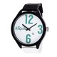 Airwalk Analog Black Case with Black & White Silicone Strap Watch 