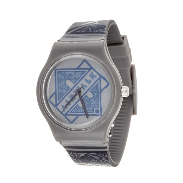 Airwalk Retro Analog Grey Case and Logo on Dial with Grey Silicone Strap Watch 