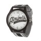 Airwalk Analog Black Case and Logo on Dial with Grey & Black Silicone Strap Watch 