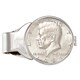 American Coin Treasures Genuine JFK Half Dollar White Metal Money Clip (As Is Item)