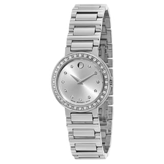 Movado Women's 0606793 Concerto Stainless Steel Crystal Bezel Watch