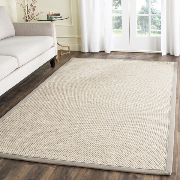 Safavieh Casual Natural Fiber Handmade Marble / Khaki Sisal Rug (9' x