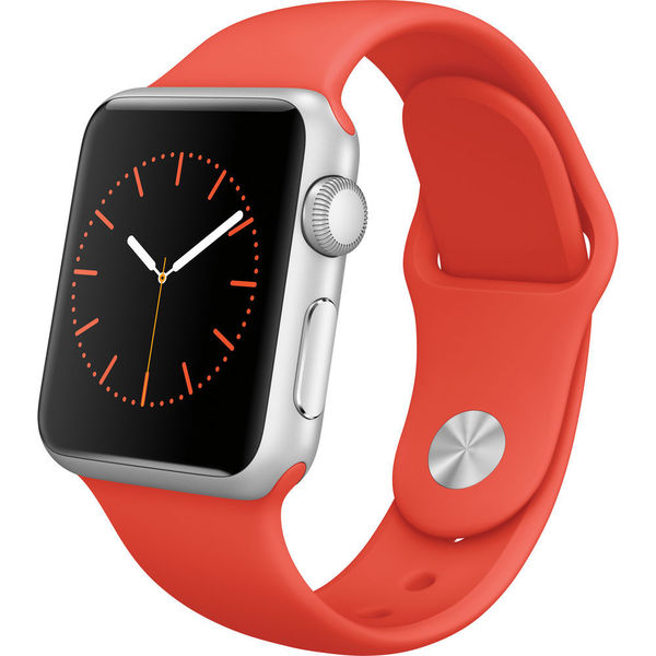 Apple Watch Sport 38mm Silver Aluminum Smartwatch with Orange Band Apple Watch Sport 38mm Silver Aluminum Smartwatch with Orange Band