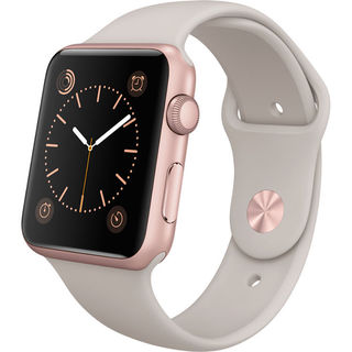Apple Watch Sport 42mm Rose Gold Aluminum Smartwatch with Stone Band