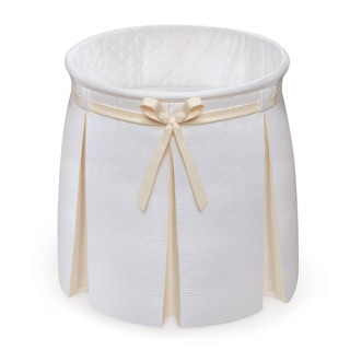 Badger Basket Empress White/ Ecru Round Baby Bassinet