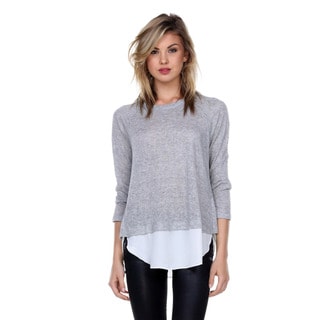Stanzino Women's 3/4-Length Sleeve Layered Sweater Top