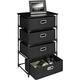 Altra Sidney Black 4-Drawer Storage End Table