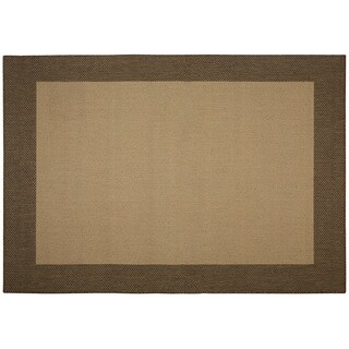 Pawley's Island Islander Natural/ Cocoa Porch Rug (5'3 x 7'6)