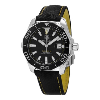 Tag Heuer Men's WAY211A.FC6362 '300 Aquaracer' Black Dial Black Fabric Strap Swiss Automatic Watch