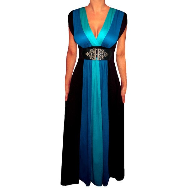 black and blue plus size dress