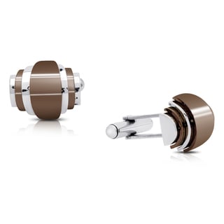 Gravity Stainless Steel Brown Plated Cufflinks