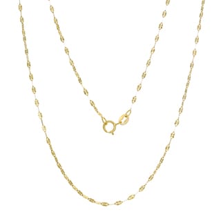 14K Gold Italian Sun Link Chain (16-20 inches )
