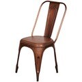 Porter Cafe Copper French Style Metal Side Chair (India)