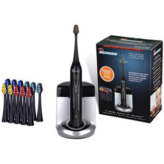 Pursonic S450 Black Deluxe Sonic Toothbrush with 12 Brush Heads and UV Sanitizer
