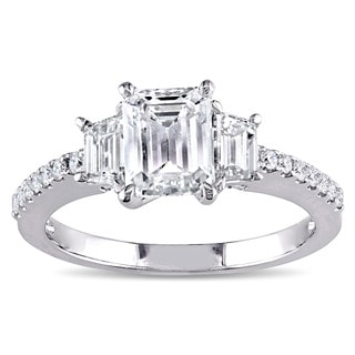 Pictures of emerald cut diamond engagement rings