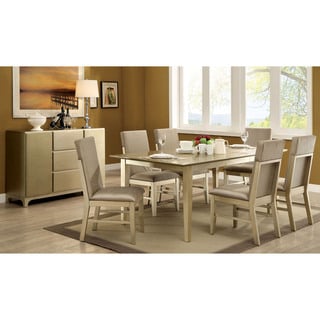 Furniture of America Cherlize Contemporary 7-piece Gold Dining Set