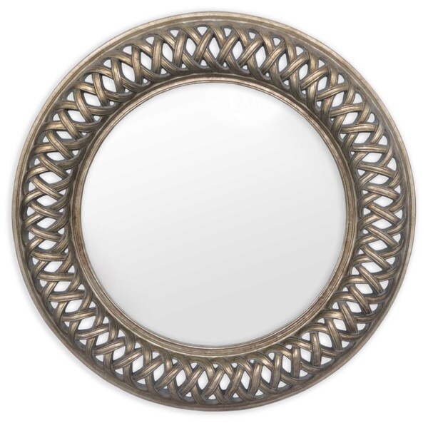 Selections by Chaumont Lancaster Round Antique Pewter Mirror 44