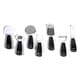 Black and White Stainless Steel 7-piece Kitchen Gadget Set with Stand