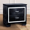 Furniture of America Tallone Contemporary Crocodile Textured 2-drawer Nightstand