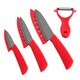 Oster Ostead 4 Piece Gourmet Chef's Ceramic Knife Set with Blade Covers