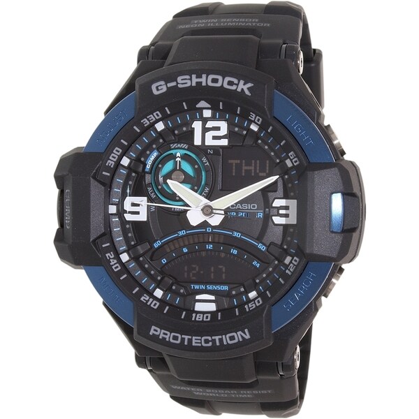 Casio Men's G-Shock GA1000-2B Black Resin Quartz Watch
