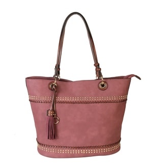 Rimen & Co. Women's PU Leather Studded Design Handbag