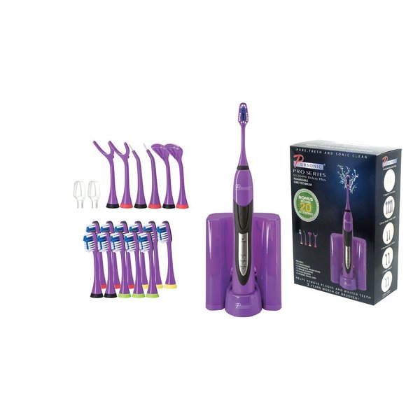 Pursonic S520 Purple Rechargeable Electric Toothbrush with Bonus Value Pack