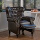 Christopher Knight Home Walder Bonded Leather Recliner Club Chair