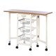 Hibiscus 3-shelf Extended Kitchen Cart