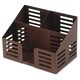 Lorell Stamped Metal 3-Comt Desktop Organizer - (1/Each)