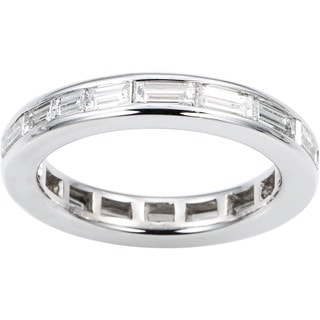 14K White Gold 3 1/2ct TDW Diamond Baguette Eternity Band Ring (H-I, VS1-VS2)