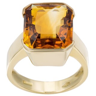 14k Yellow Gold Citrine Estate Ring