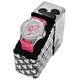 Disney Women's Barbie White Dial Pink Strap Watch