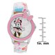 Disney Minnie Mouse Analog Flower Leather Strap Watch