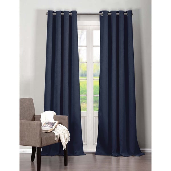 Heavy Triple Layered Blackout Grommet Curtain Panel Pair (As Is Item)